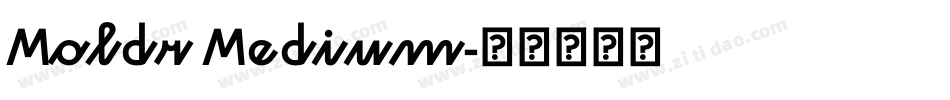 Moldr Medium字体转换